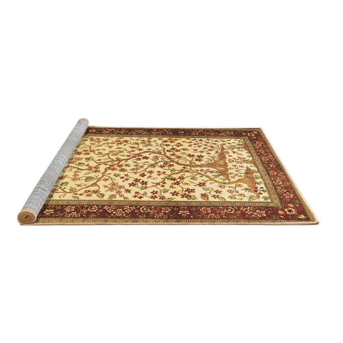 Sideview of Machine Washable Animal Brown Traditional Rug, wshtr118brn