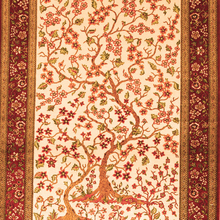 Animal Orange Traditional Rug, tr118org