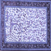 Square Animal Blue Traditional Rug, tr118blu