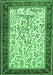 Animal Emerald Green Traditional Rug, tr118emgrn