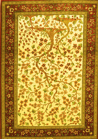 Animal Yellow Traditional Rug, tr118yw