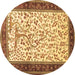 Round Animal Brown Traditional Rug, tr118brn