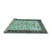 Sideview of Machine Washable Animal Light Blue Traditional Rug, wshtr118lblu