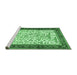 Sideview of Machine Washable Animal Emerald Green Traditional Area Rugs, wshtr118emgrn