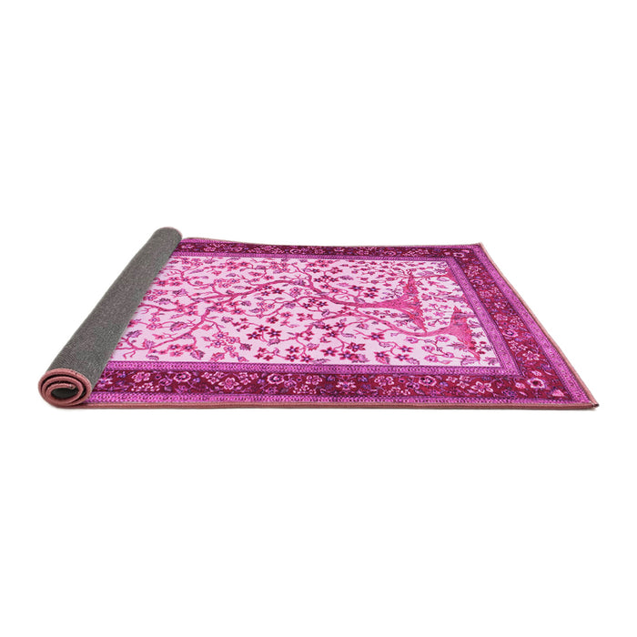 Sideview of Animal Pink Traditional Rug, tr118pnk
