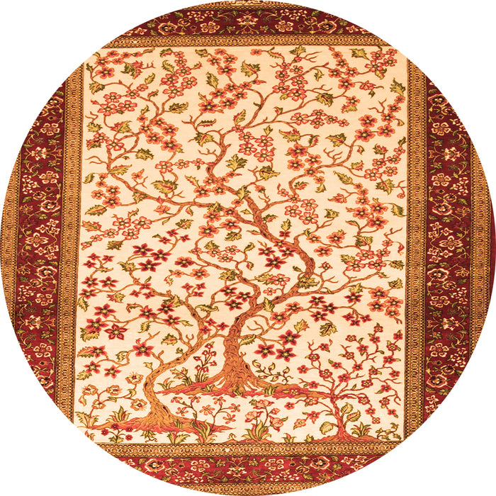 Square Animal Orange Traditional Rug, tr118org