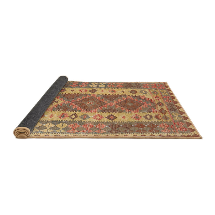 Sideview of Traditional Sand Brown Persian Rug, tr1190