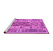 Sideview of Machine Washable Persian Purple Traditional Area Rugs, wshtr1190pur