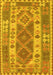 Machine Washable Persian Yellow Traditional Rug, wshtr1190yw