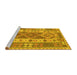 Sideview of Machine Washable Persian Yellow Traditional Rug, wshtr1190yw