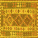 Square Persian Yellow Traditional Rug, tr1190yw