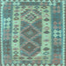 Square Machine Washable Persian Light Blue Traditional Rug, wshtr1190lblu