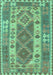 Machine Washable Persian Turquoise Traditional Area Rugs, wshtr1190turq