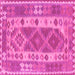 Square Machine Washable Persian Pink Traditional Rug, wshtr1190pnk