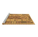 Sideview of Machine Washable Persian Brown Traditional Rug, wshtr1190brn