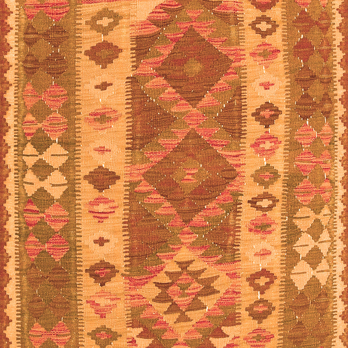 Serging Thickness of Machine Washable Persian Orange Traditional Area Rugs, wshtr1190org