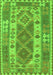 Serging Thickness of Machine Washable Persian Green Traditional Area Rugs, wshtr1190grn