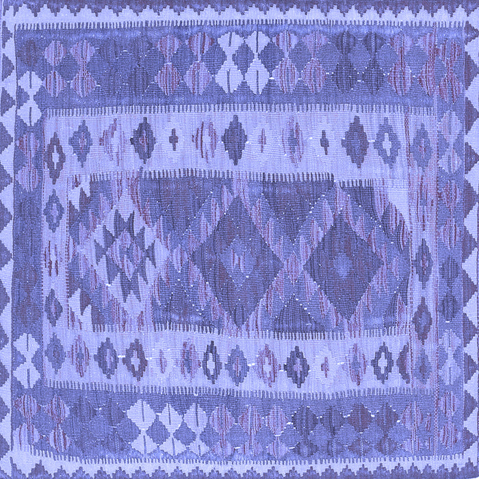 Square Persian Blue Traditional Rug, tr1190blu
