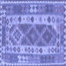 Square Persian Blue Traditional Rug, tr1190blu