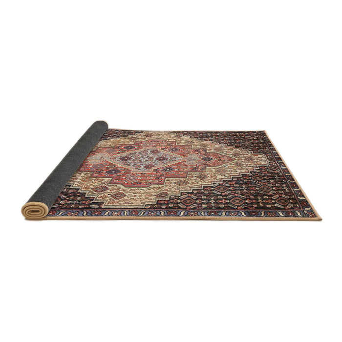 Sideview of Traditional Reddish Brown Medallion Rug, tr1191