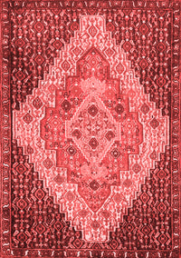 Medallion Red Traditional Rug, tr1191red