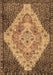 Medallion Brown Traditional Rug, tr1191brn