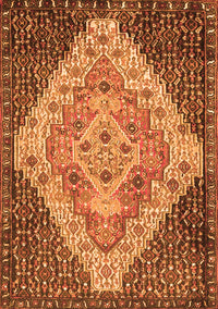 Medallion Orange Traditional Rug, tr1191org