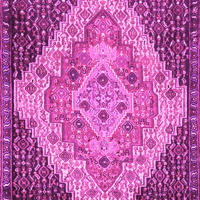Machine Washable Medallion Pink Traditional Rug, wshtr1191pnk