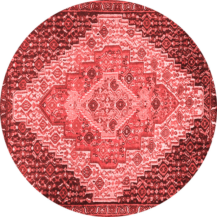 Medallion Red Traditional Rug, tr1191red