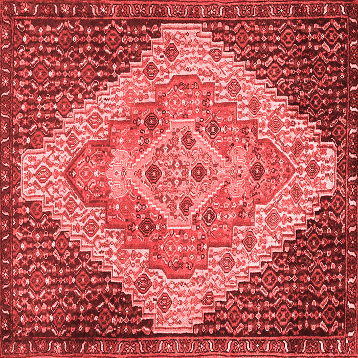 Medallion Red Traditional Rug, tr1191red
