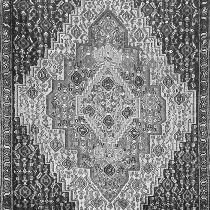 Serging Thickness of Machine Washable Medallion Gray Traditional Rug, wshtr1191gry