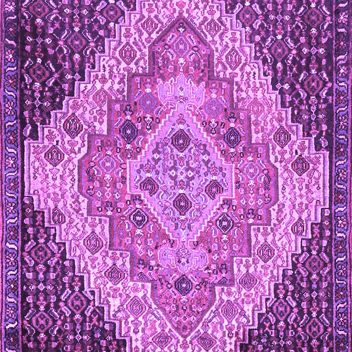 Machine Washable Medallion Purple Traditional Area Rugs, wshtr1191pur