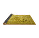 Sideview of Medallion Yellow Traditional Rug, tr1192yw