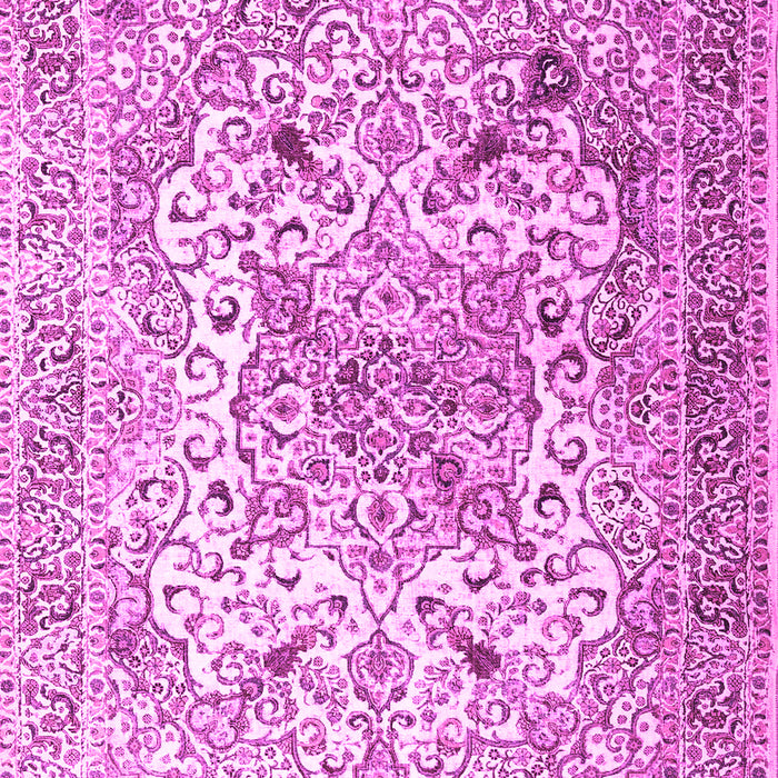 Medallion Pink Traditional Rug, tr1192pnk