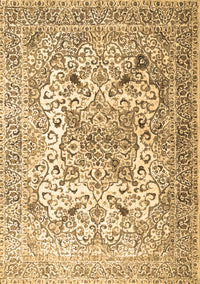 Medallion Brown Traditional Rug, tr1192brn