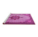 Sideview of Machine Washable Persian Pink Traditional Rug, wshtr1193pnk