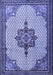 Machine Washable Persian Blue Traditional Rug, wshtr1193blu