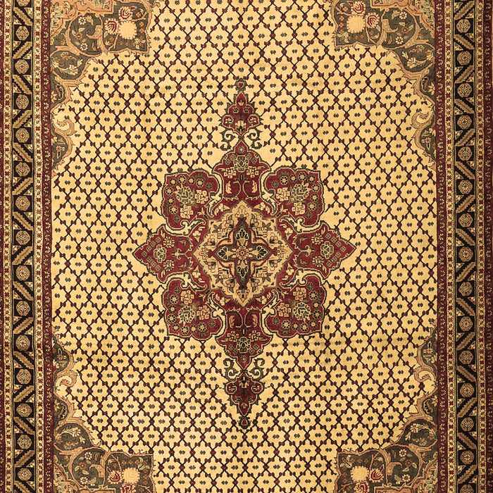 Machine Washable Persian Brown Traditional Rug, wshtr1193brn