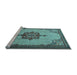 Sideview of Machine Washable Persian Light Blue Traditional Rug, wshtr1193lblu