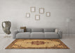 Machine Washable Persian Brown Traditional Rug in a Living Room,, wshtr1193brn