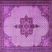 Square Persian Purple Traditional Rug, tr1193pur