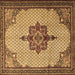 Square Persian Brown Traditional Rug, tr1193brn