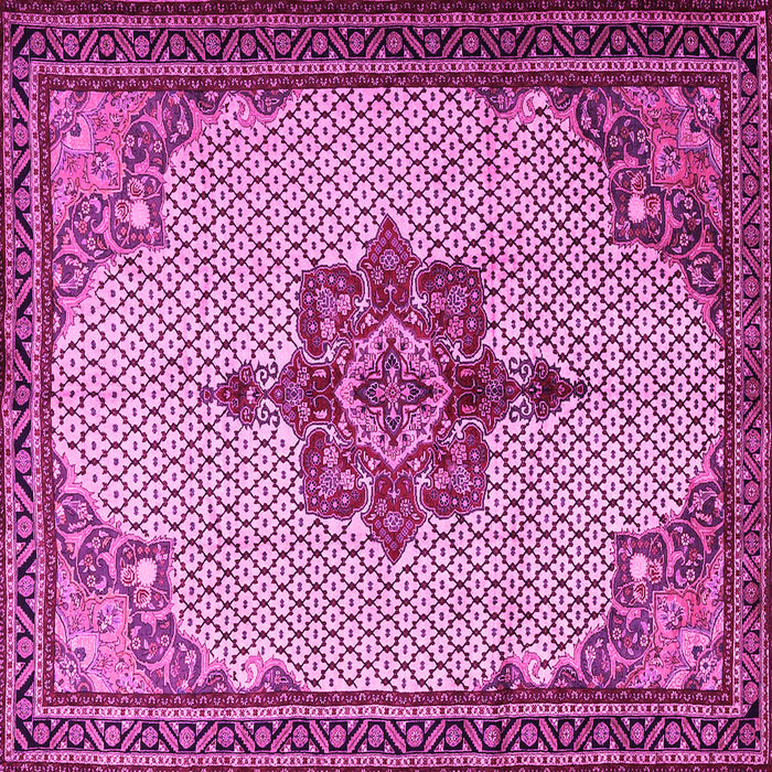 Square Persian Pink Traditional Rug, tr1193pnk