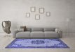 Machine Washable Persian Blue Traditional Rug in a Living Room, wshtr1193blu