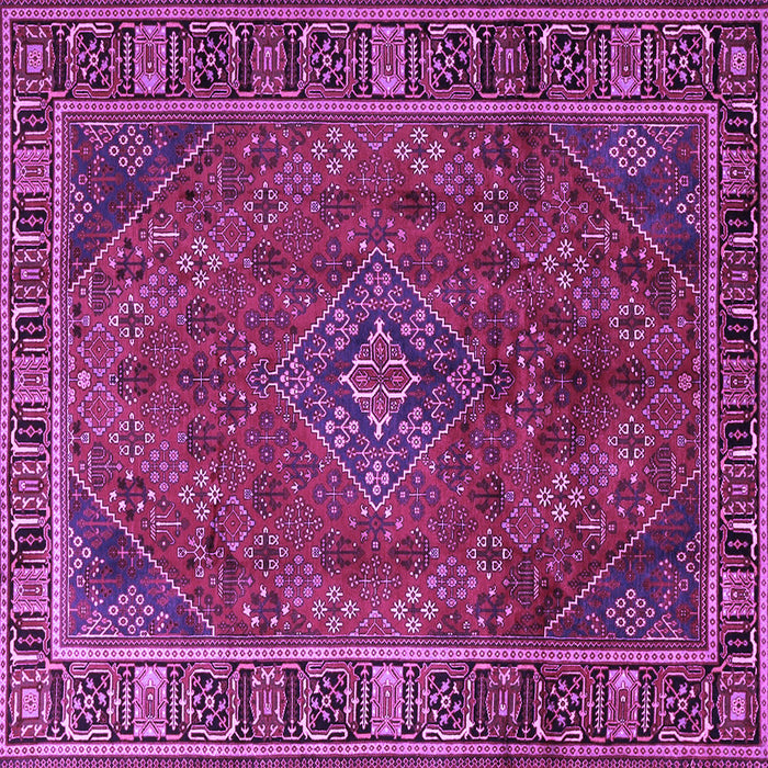 Square Machine Washable Persian Purple Traditional Area Rugs, wshtr1194pur