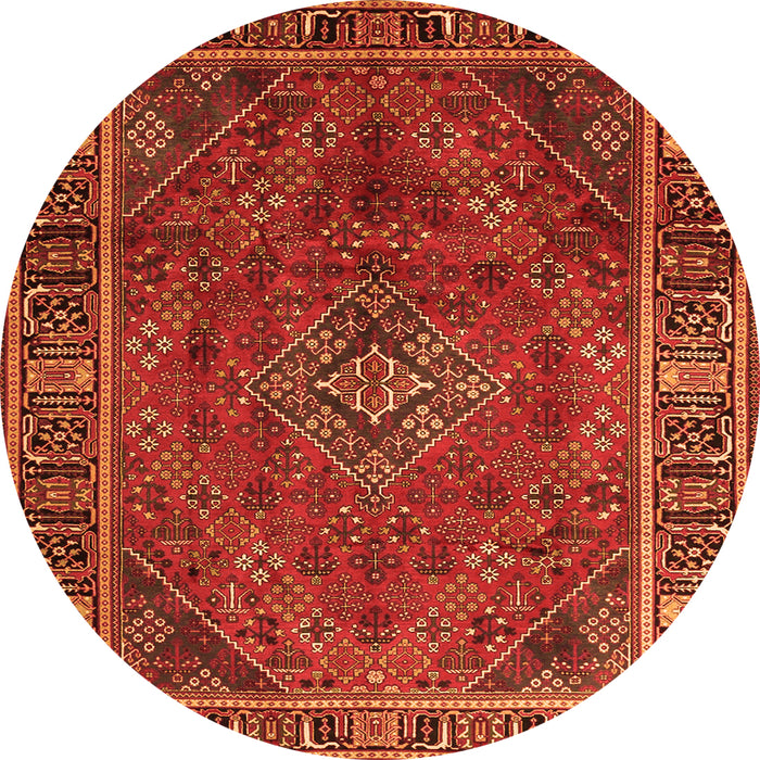 Square Persian Orange Traditional Rug, tr1194org