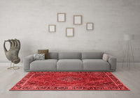 Machine Washable Persian Red Traditional Rug, wshtr1194red