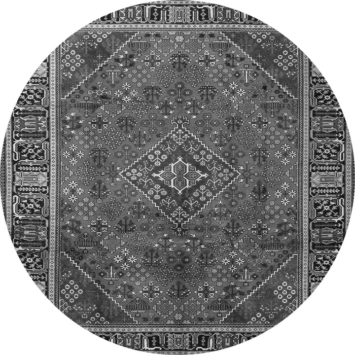 Machine Washable Persian Gray Traditional Rug, wshtr1194gry