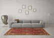 Machine Washable Persian Brown Traditional Rug in a Living Room,, wshtr1194brn