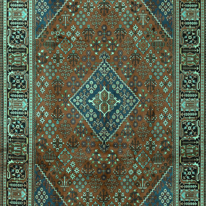 Machine Washable Persian Turquoise Traditional Area Rugs, wshtr1194turq